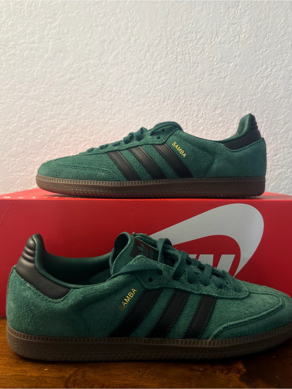 Adidas Samba OG 'Collegiate Green Core Black Gum' IH4384 Size 10